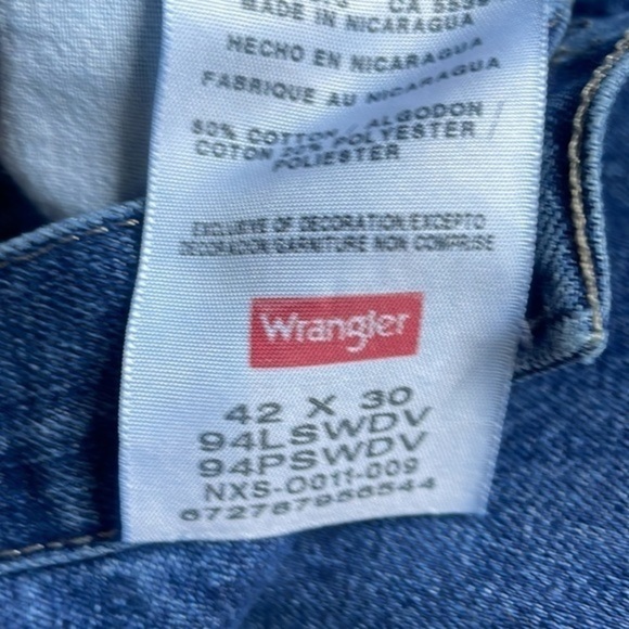Wrangler jeans size 42 x 30 blue denim outdoor UTILITY hardy - Picture 8 of 9
